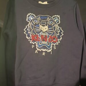 Kenzo Kids Navy Sweatshirt with Embroidered Design